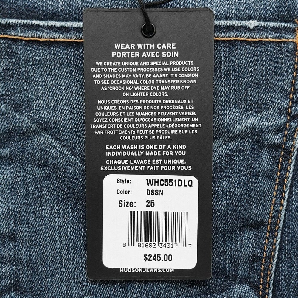 New HUDSON Holly High Rise Crop Flare Jeans 25 Blue - Picture 7 of 9